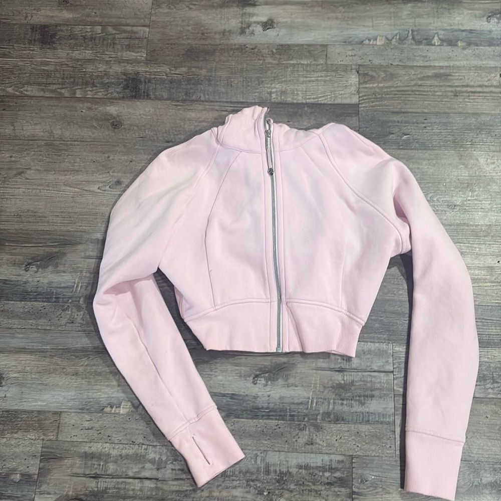 Lululemon pink cropped sweatshirt